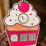 Dessert Shop QR Standee